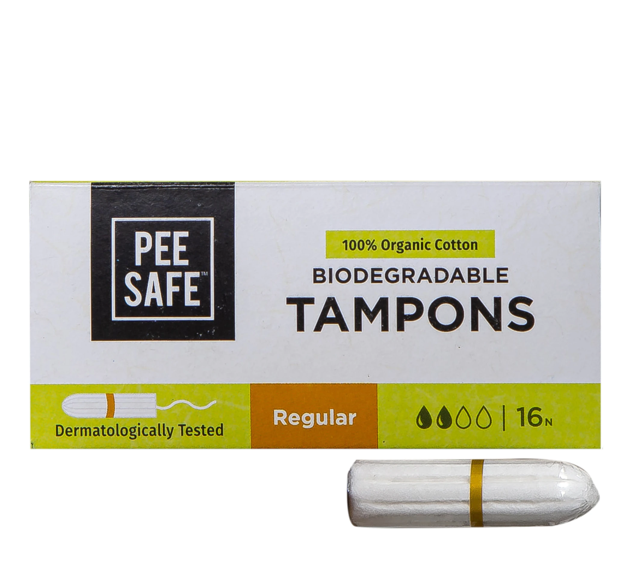 Pee Safe Organic Cotton Tampon (Regular)